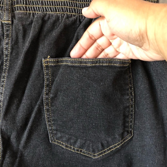 Blair Women Balck Jeans Size 20W Black Elastic Zipper Fly Grunge Plus Size - Picture 10 of 14